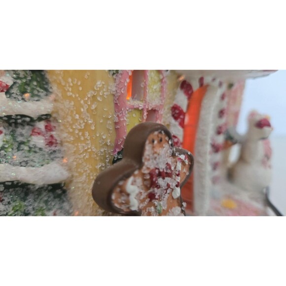 2004 Lemax Enchanted Forest Fiber Optic Lighted Candy Christmas Village House - Picture 5 of 6